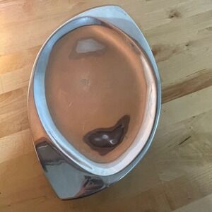 Nambe 692 Tray Dish 1999 Modern Art Deco Silver Tone Serving Dish